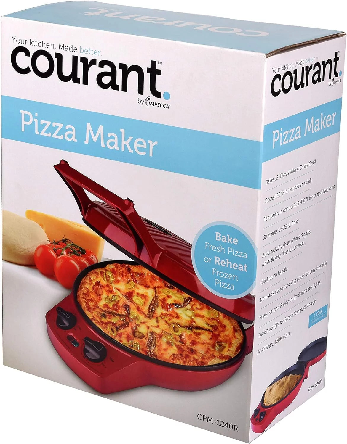 Red 12 Inch Electric Pizza Oven F964273