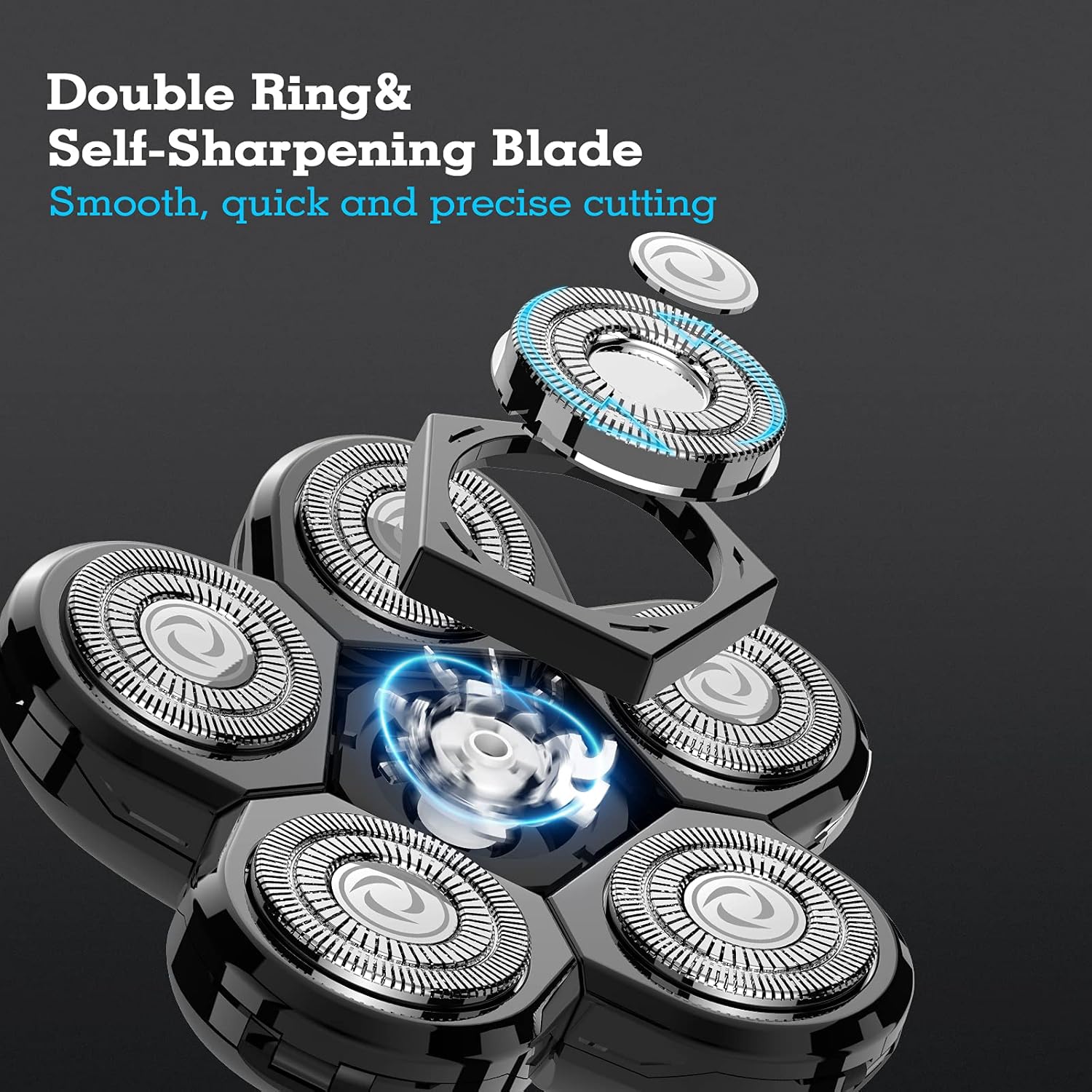 Black 5-in-1 Electric Head Shaver Pack of 2 Z8688