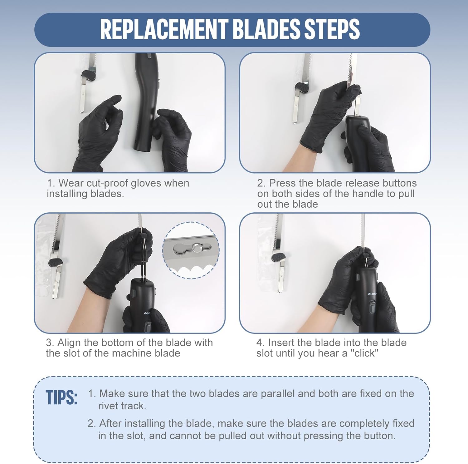 Cordless Electric Knife with Safety Lock Include 2 Blades O684542
