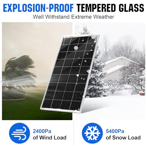 100 Watt 12 Volt Monocrystalline Rigid Solar Panel Y917
