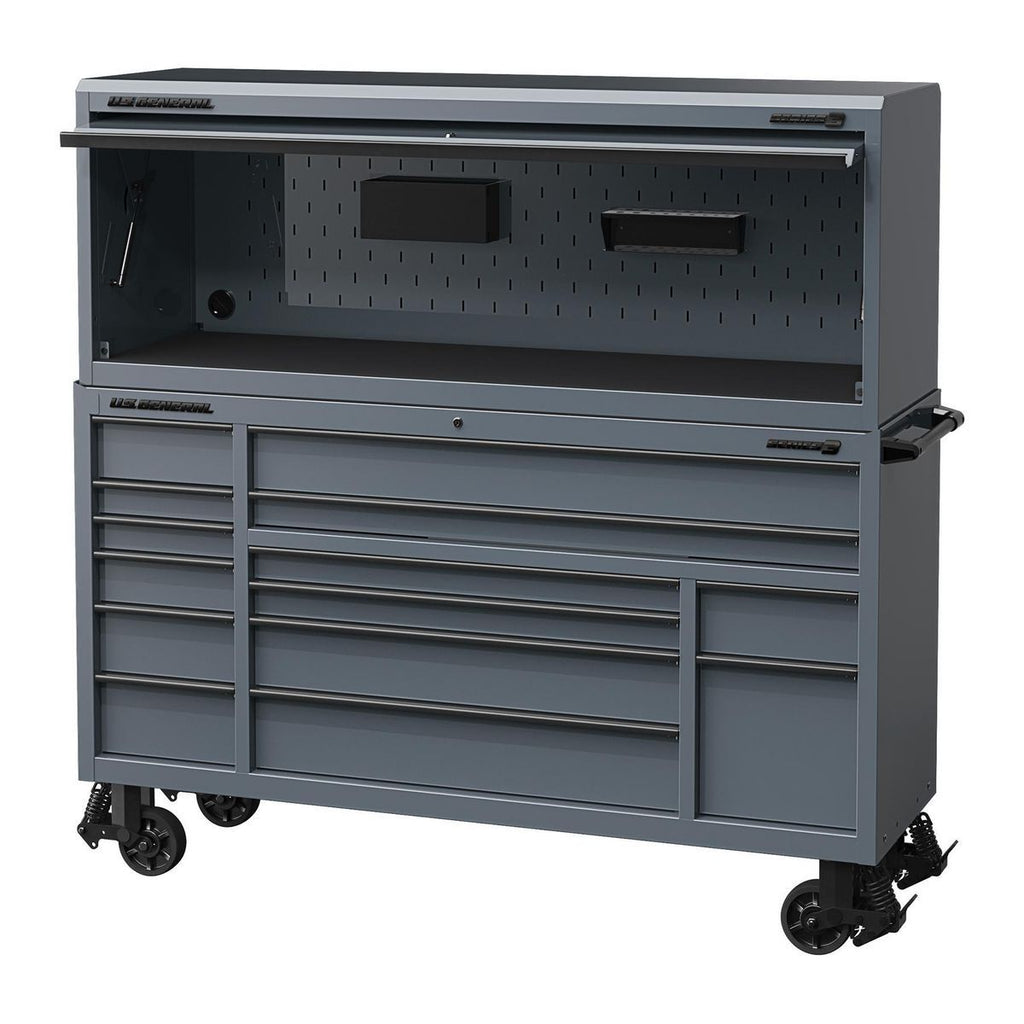 72 in. x 22 in. Triple-Bank Roll Cab, Slate Gray W680232