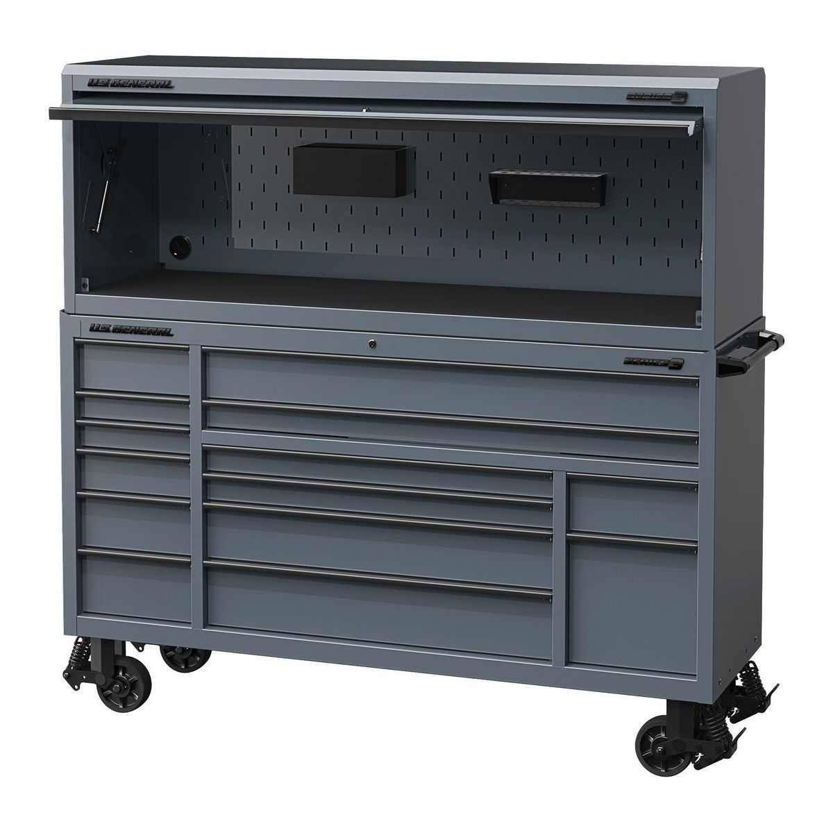 72 in. x 22 in. Triple-Bank Roll Cab, Slate Gray W680232
