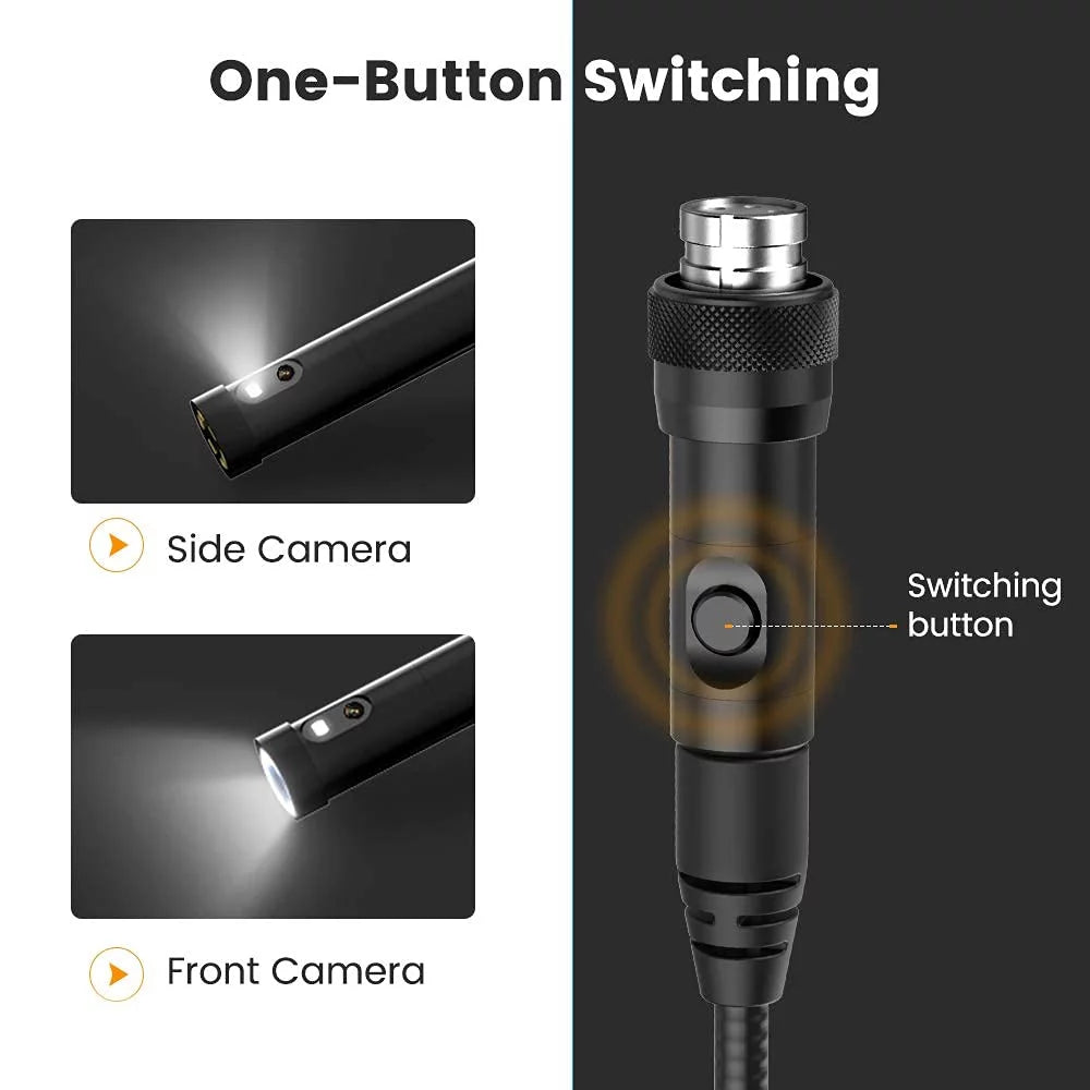 8mm 1080P HD Digital Borescope Inspection Camera with 5 Inch LCD Screen and Semi-Rigid Cable Z878005