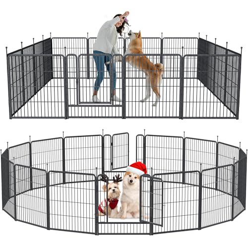 40" Height 8 Panels Portable Foldable Dog Playpen with Anti-Rust Coating X3738