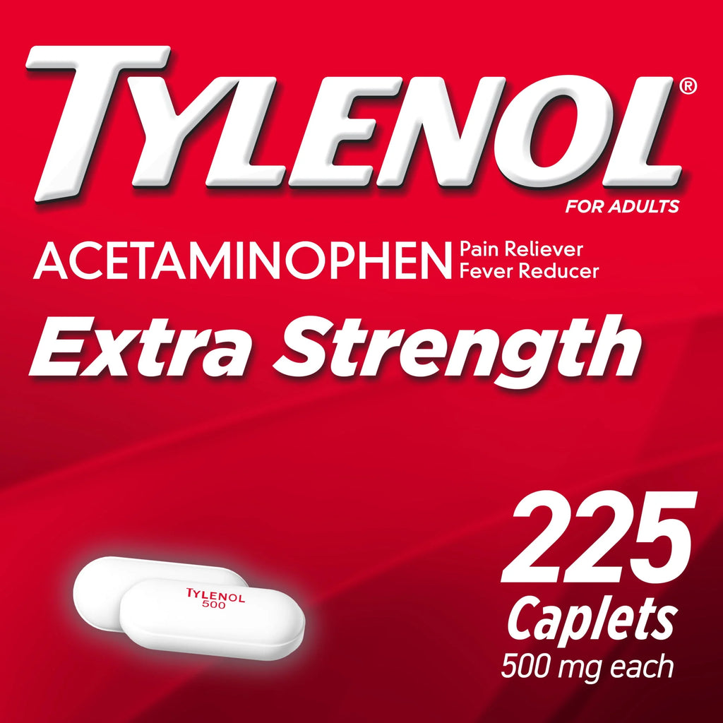 500 mg Acetaminophen Caplets, 100 Ct I225