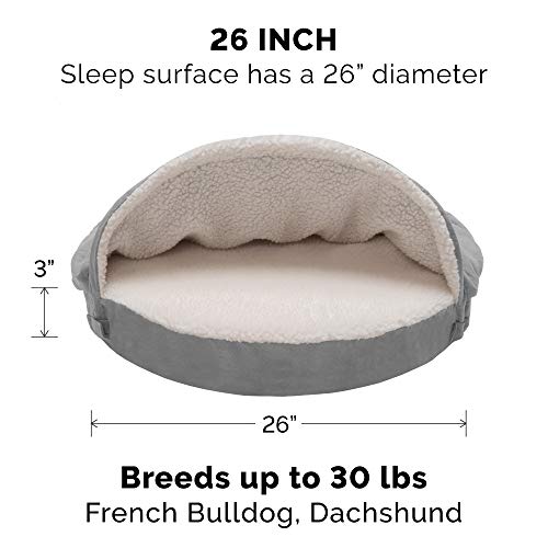 Pink 26-inch Round Cooling Gel Dog Bed with Removable Washable Cover A84213