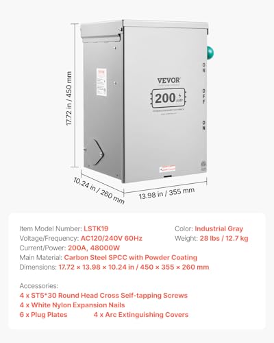 200A Manual Transfer Switch 120/240V C42284