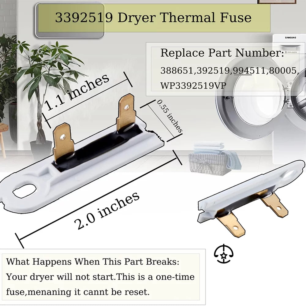 Dryer Heating Element Kit with Thermal Fuse and Thermostat Q9231