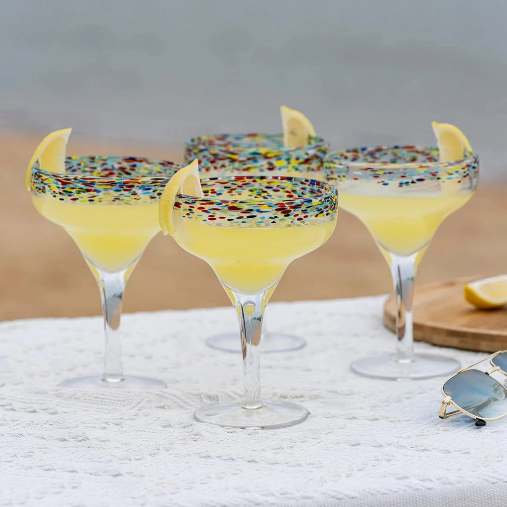 Set of 4 Hand Blown Glasses J2829