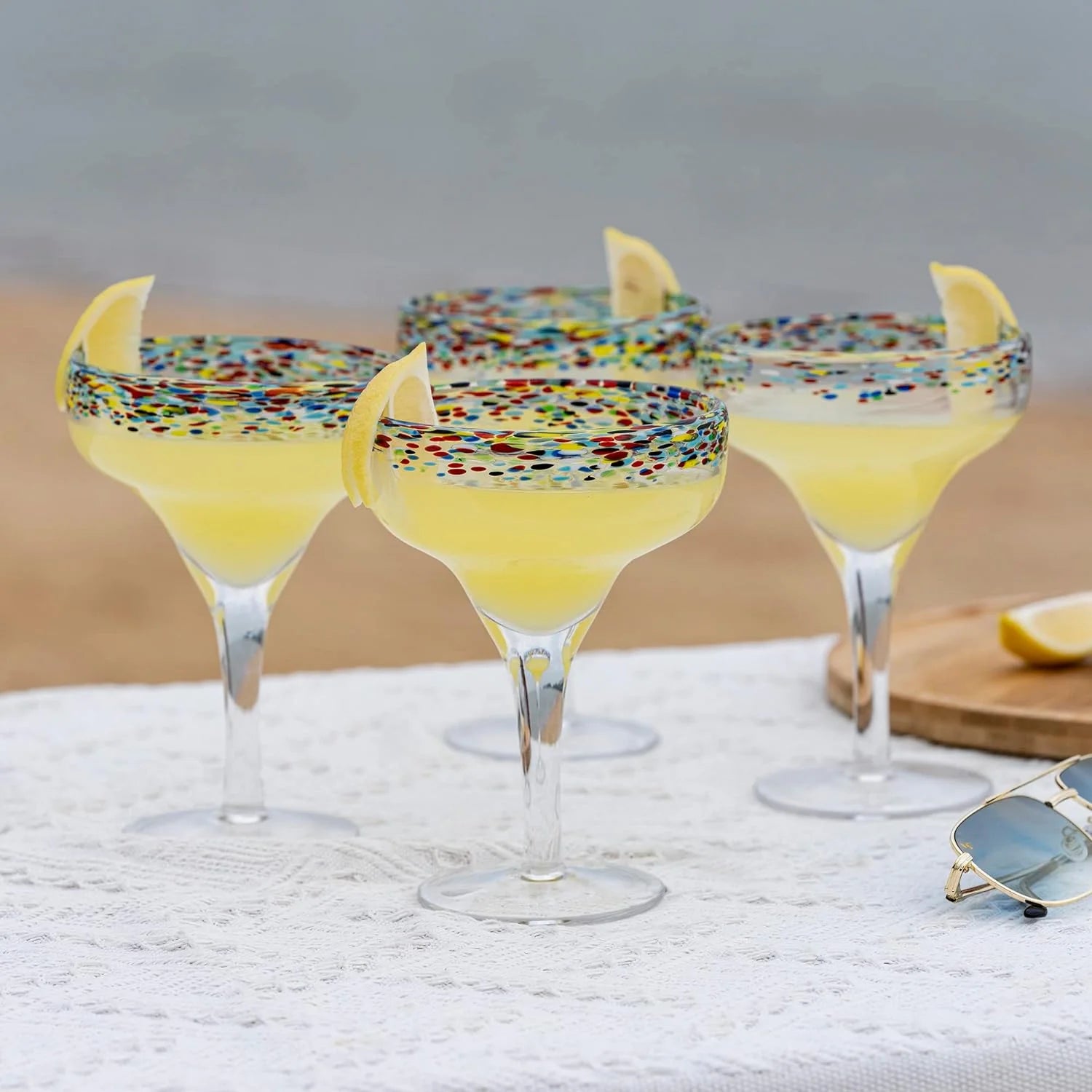Set of 4 Hand Blown Glasses J2829