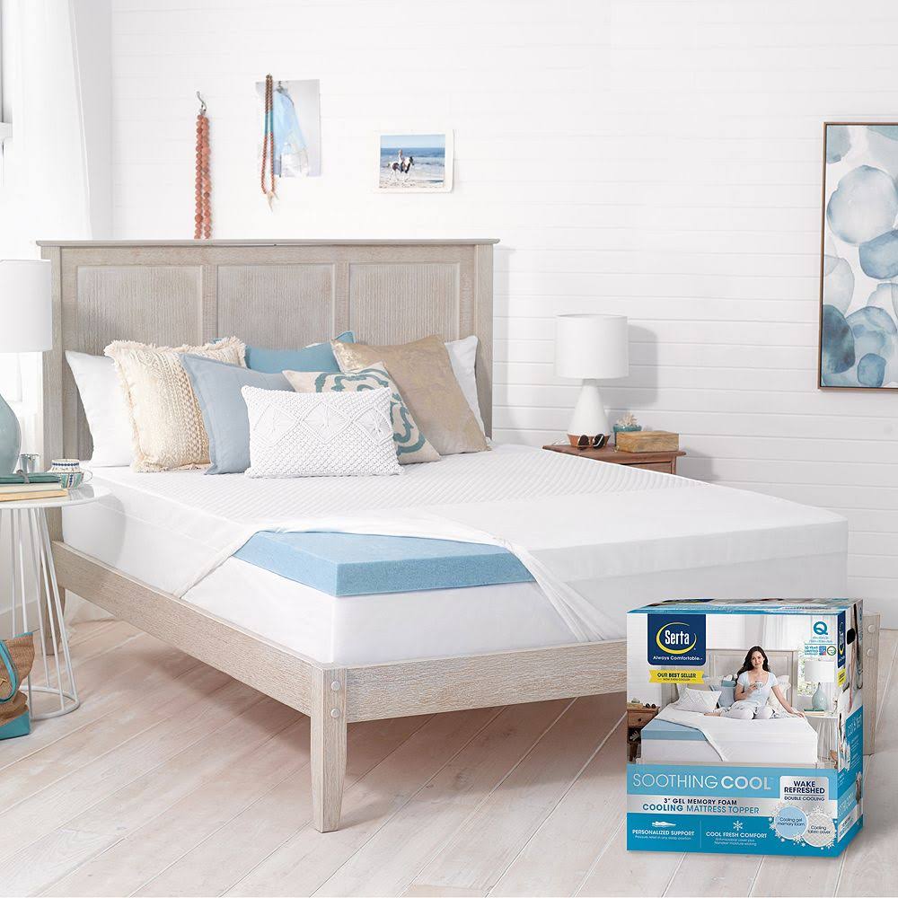 3-Inch White King Memory Foam Mattress Topper Y262