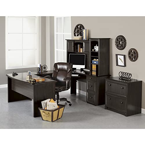 Walnut U-Shaped Executive Desk Z636