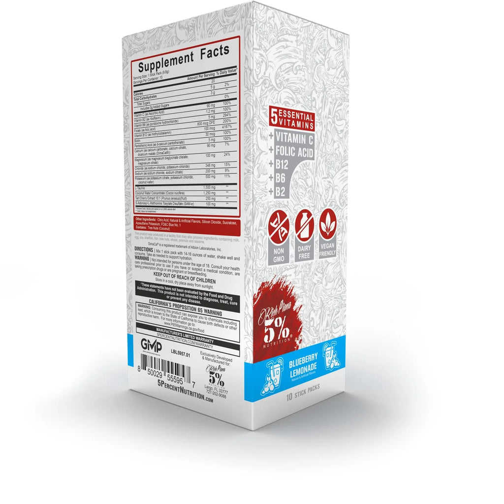 10 Count Sport Electrolyte Hydration Packets Blueberry Lemonade F60164