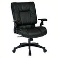Black Bonded Leather Conference Chair with Cantilever Arms O893