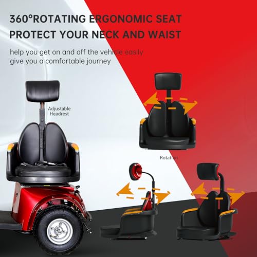 Red Heavy Duty 4 Wheel Mobility Scooter R15627