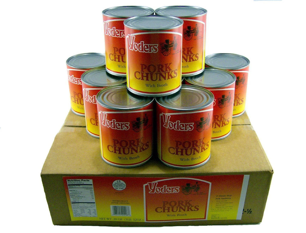 Canned Pork Chunks Meat, 28 oz, 12 Cans P479