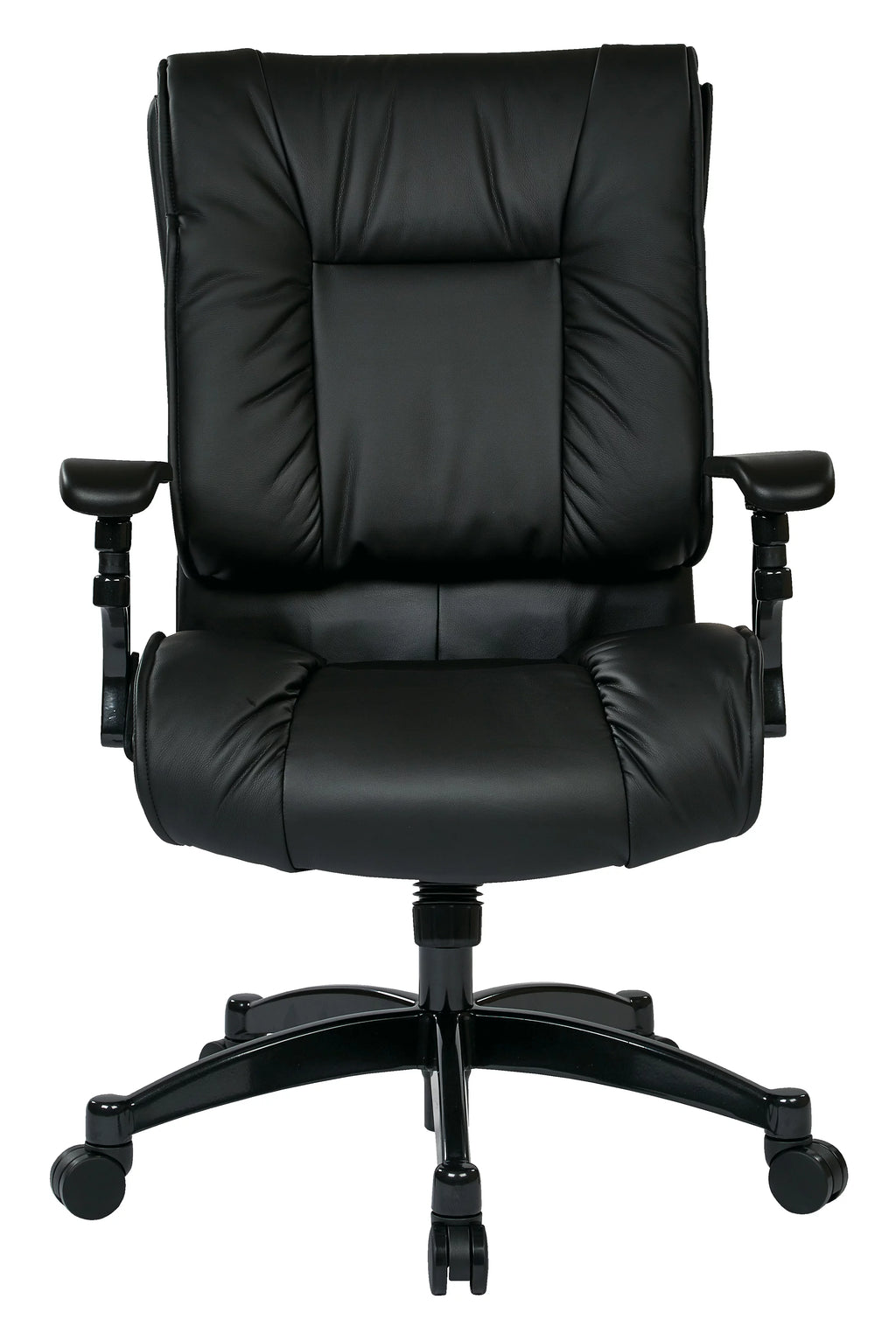 Black Bonded Leather Conference Chair with Cantilever Arms O893