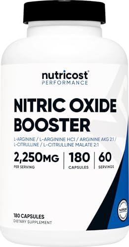 2250mg Nitric Oxide Booster, 180 Capsules O874346