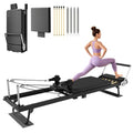 Black Foldable Pilates Reformer Machine with Jump Board, 500 lbs Capacity N980043
