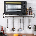Stainless Steel Wall-Mount Microwave Oven Rack with 6x Hooks S889994