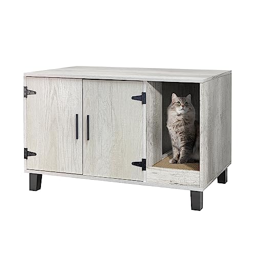 Pine Wooden Cat Litter Box Enclosure Y56670
