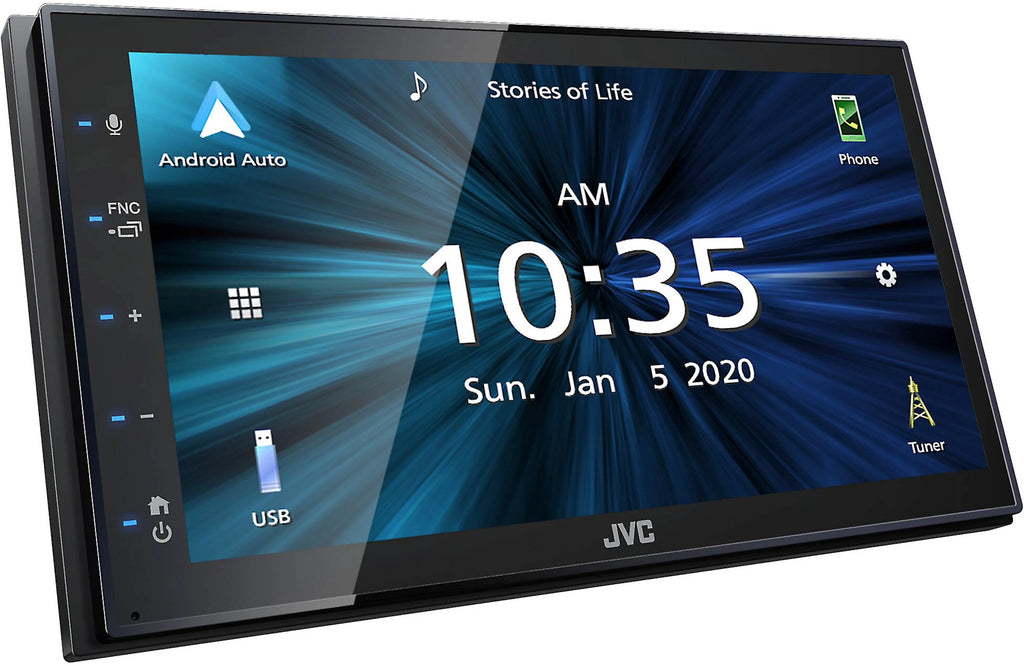 Digital Multimedia Receiver with 6.75" Touchscreen Monitor and 6.5" 2-Way Coaxial Car Audio 600 Watt Speaker Pair C8993