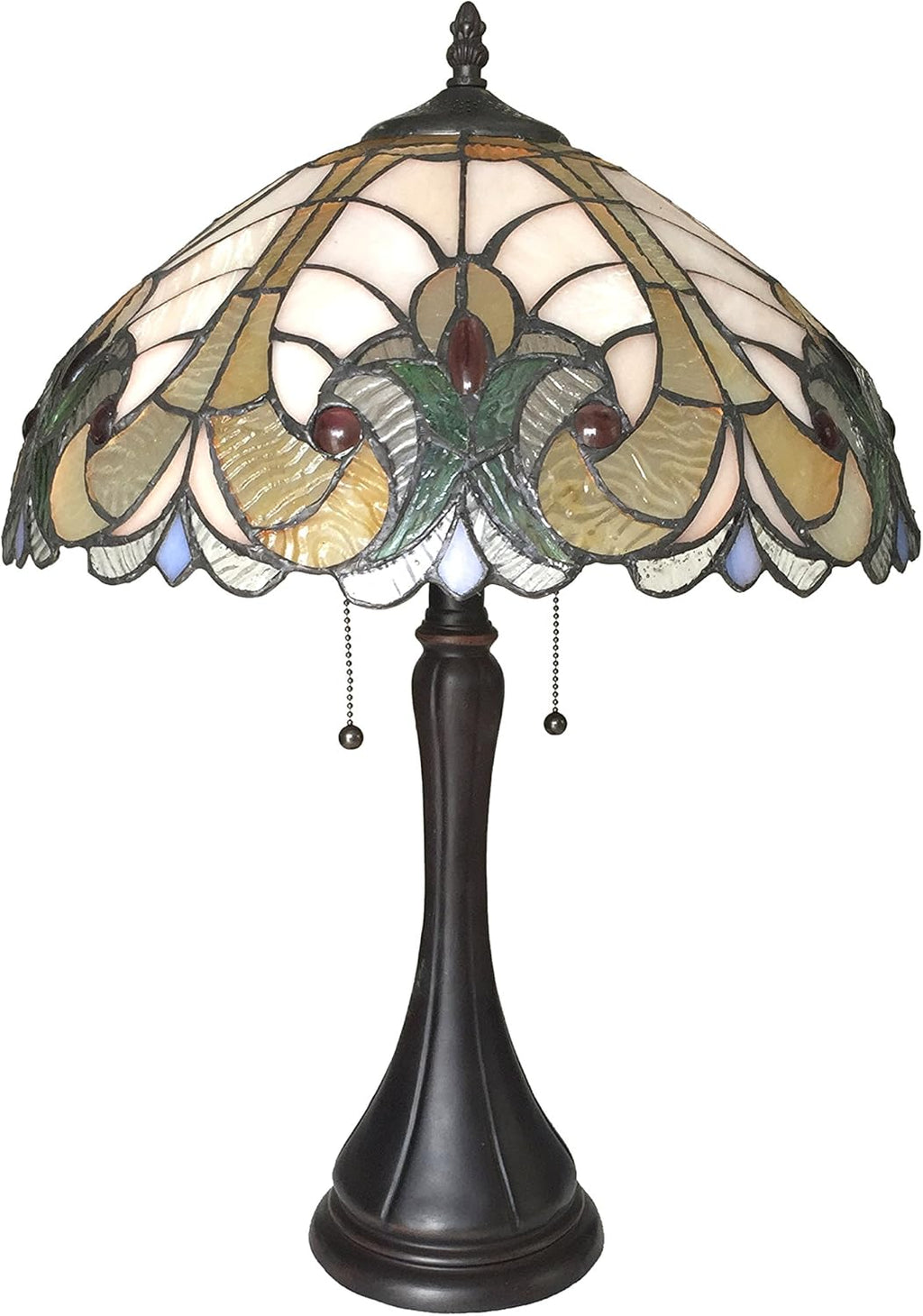 2 Light Victorian Table Lamp 16" Shade K16862