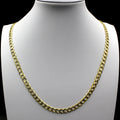 Solid Yellow Gold Cuban Link Chain Necklace 5.5MM L500795