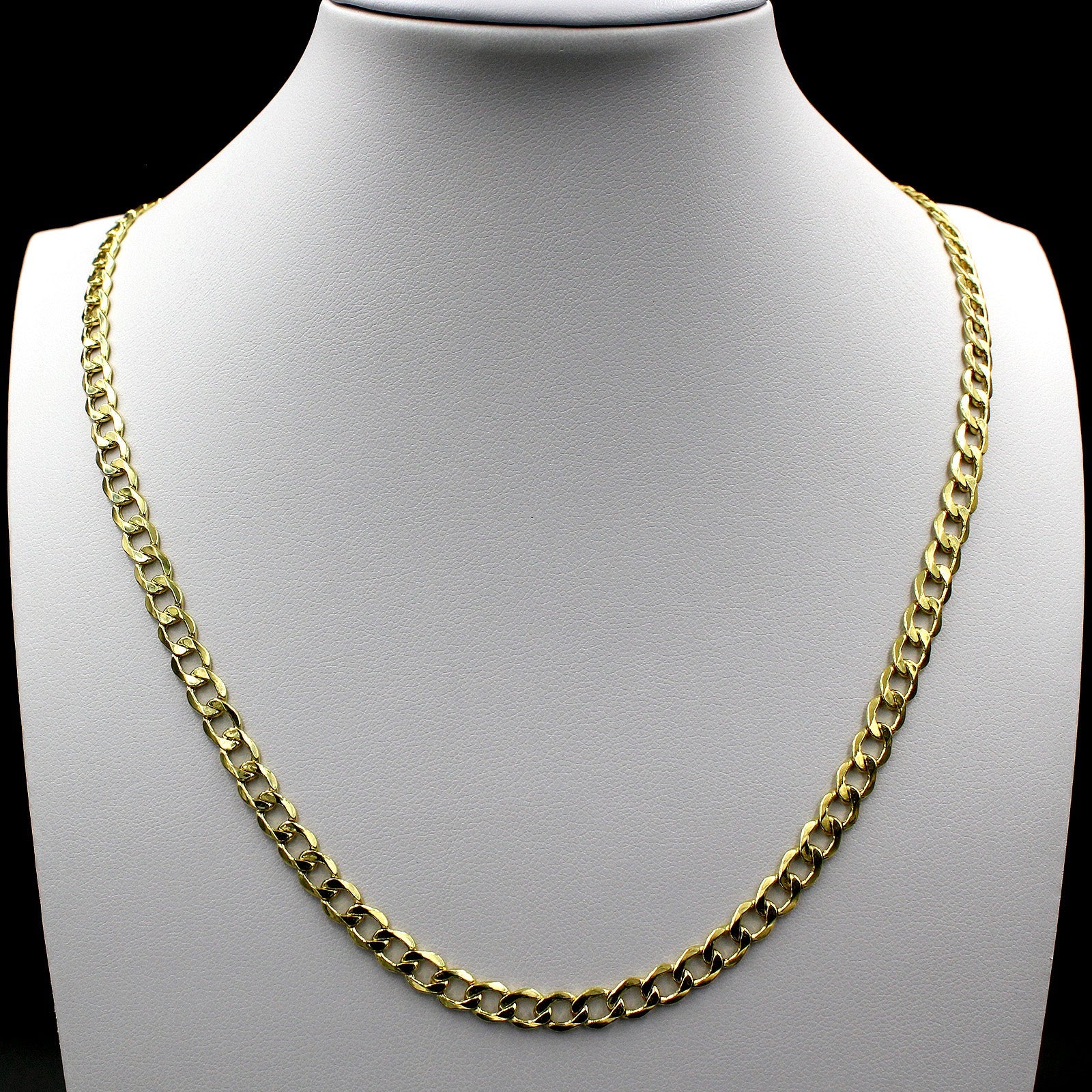 Solid Yellow Gold Cuban Link Chain Necklace 5.5MM L500795