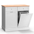 White Tilt Out Trash Cabinet 10 Gallon A75921