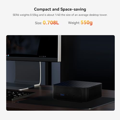 Mini PC AMD Ryzen 7 5800H 16GB DDR4 500GB NVME SSD WiFi 6 Triple Display Q890619