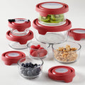 15 Piece Clear Glass Food Storage Containers W4744