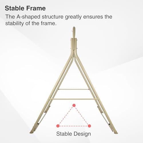 Hammock Chair Stand with Hanging Swing Chair, Heavy Duty Steel, Max Load 330 Lbs D996866