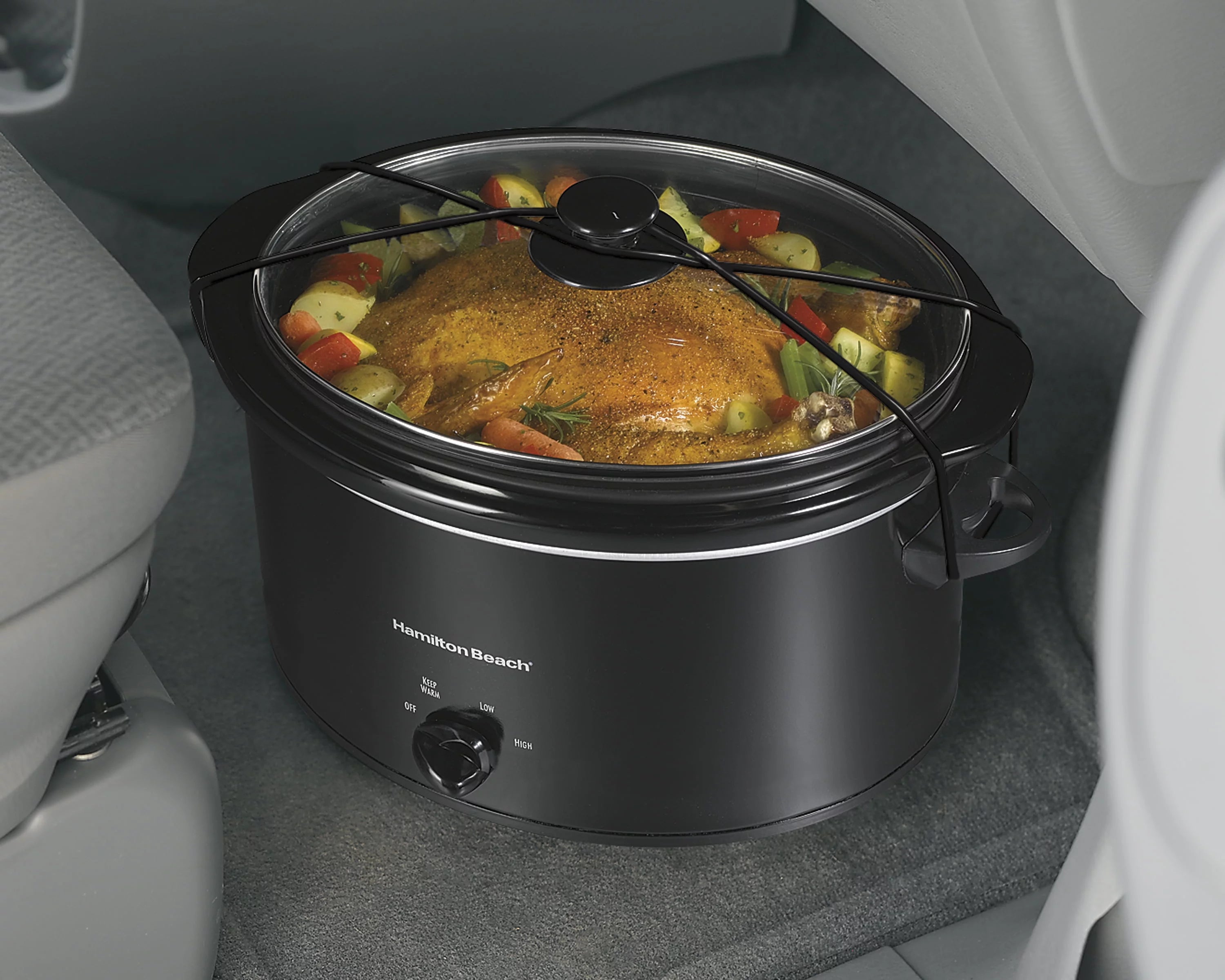 5 Quart Portable Slow Cooker with Removable Crock U5689