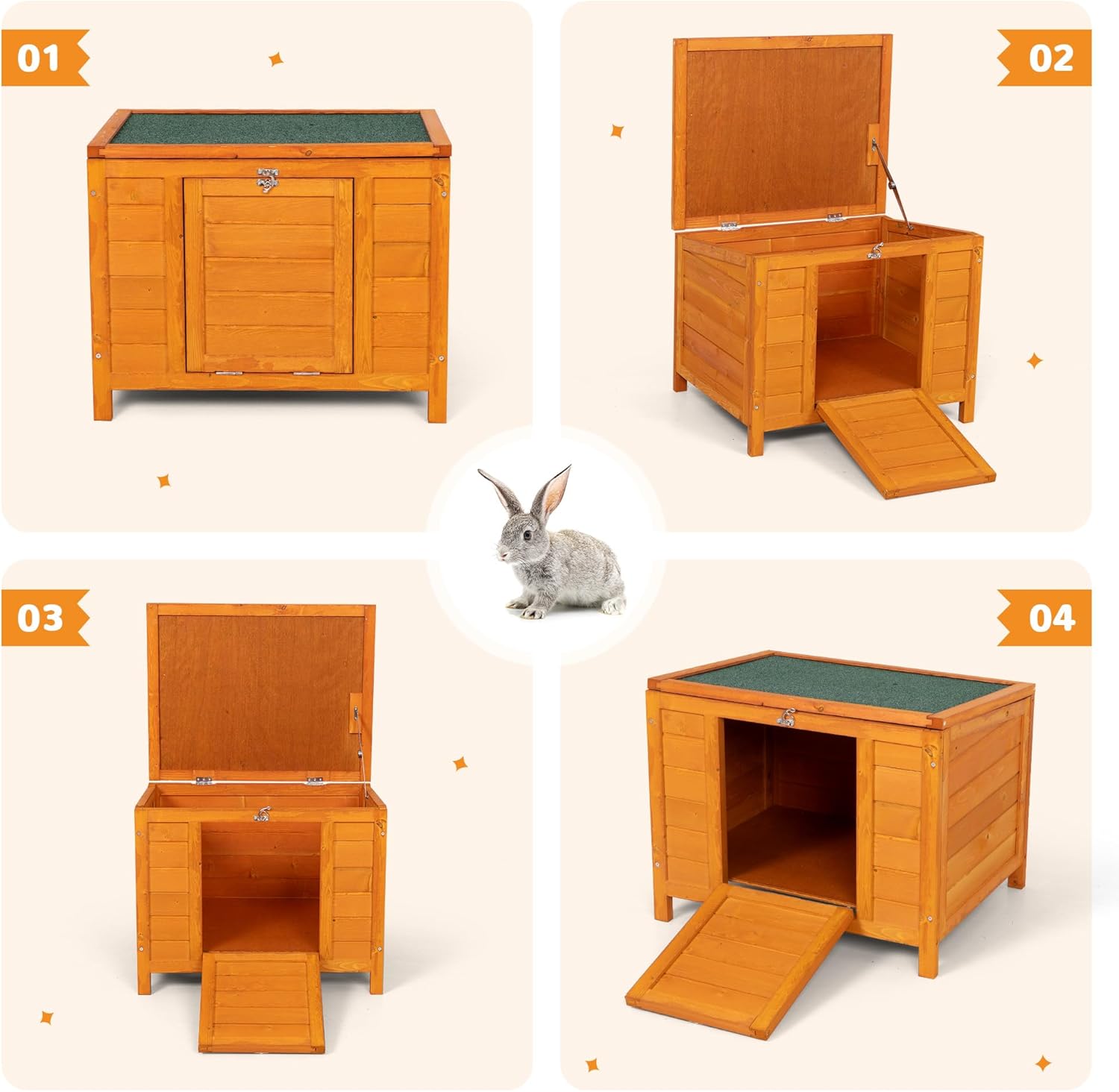 Natural Wooden Small Animal House T21881