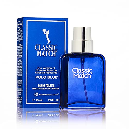 Classic Match EDT Spray Men 2.5 Fl Oz & Classic Match Polo Blue EDT Spray Men 2.5 Fl Oz U53215