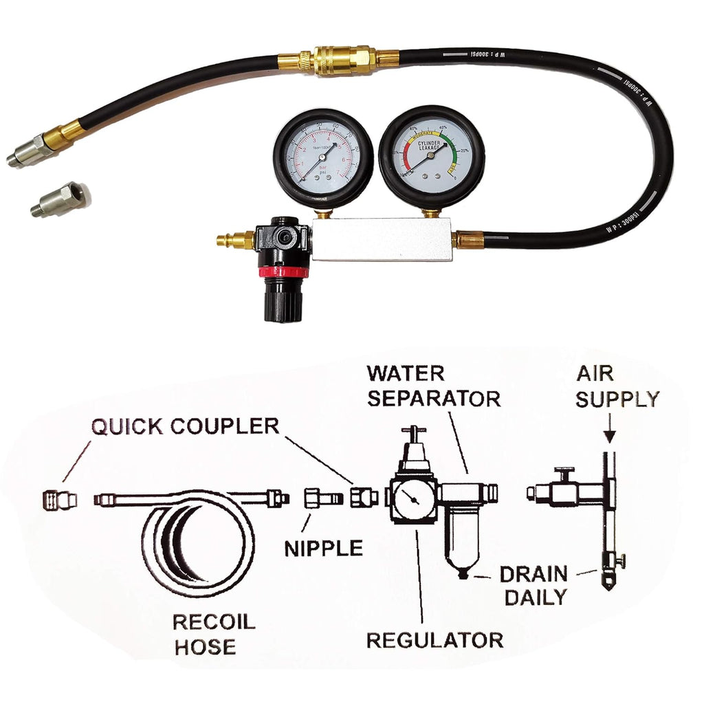 Engine Cylinder Leak Tester Gauges Set I902