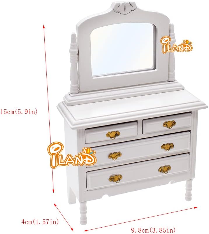 Pink Dollhouse Bedroom Furniture 6pcs R851005