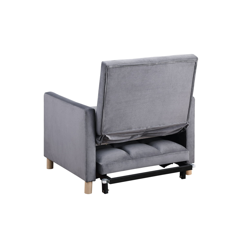 Convertible Sleeper Sofa Chair Bed with Pillow Velvet Fabric M995