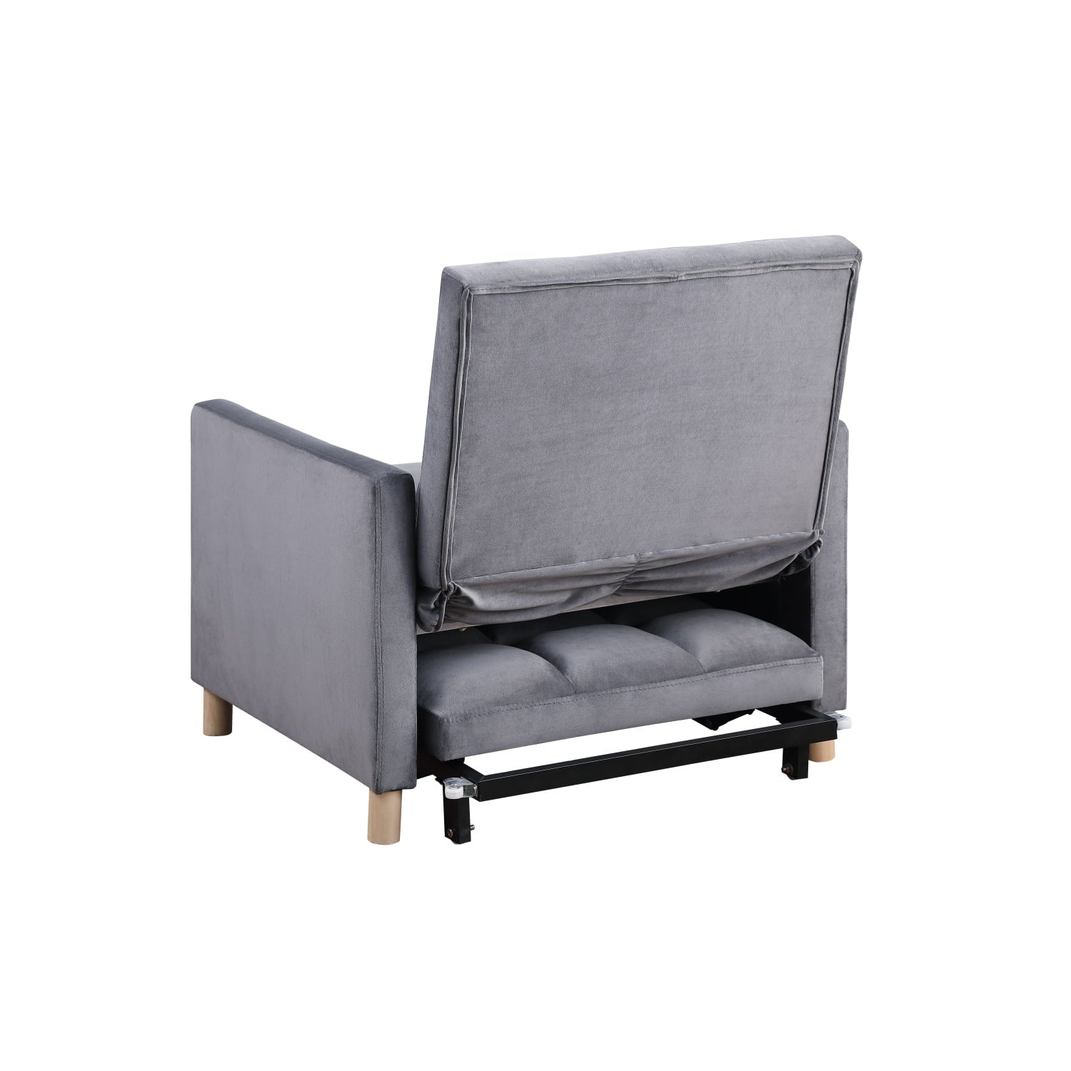 Convertible Sleeper Sofa Chair Bed with Pillow Velvet Fabric M995