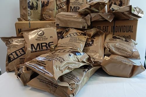 Military MRE Surplus Meals Ready to Eat with Heater Packs 1250 Calories per MRE 24 COMBO Emergency Food P832690