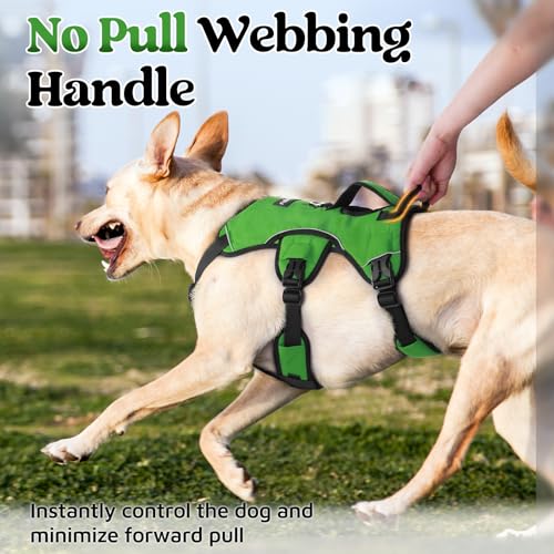 Black Reflective No Pull Dog Harness with Lift Handle X562