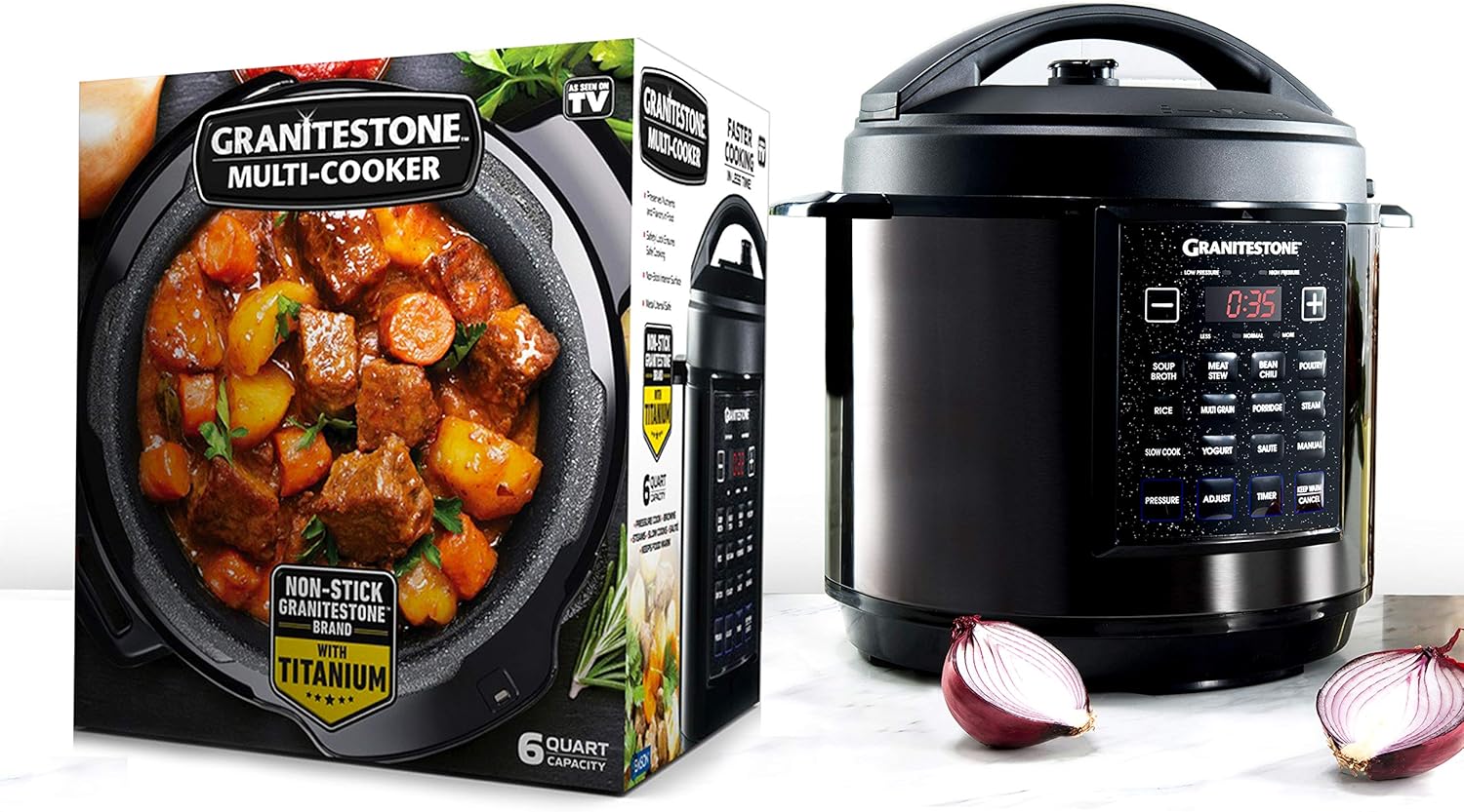 12-in-1 6 Quart Electric Pressure Cooker with LED Display P129