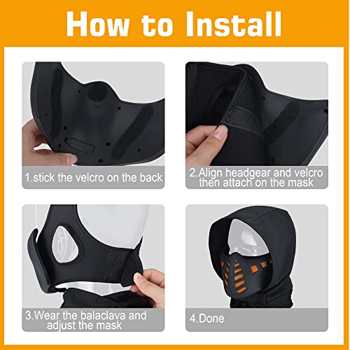 Halloween Scary Led Mask Light Up Demon Oni Cyberpunk Half Face Masks X801
