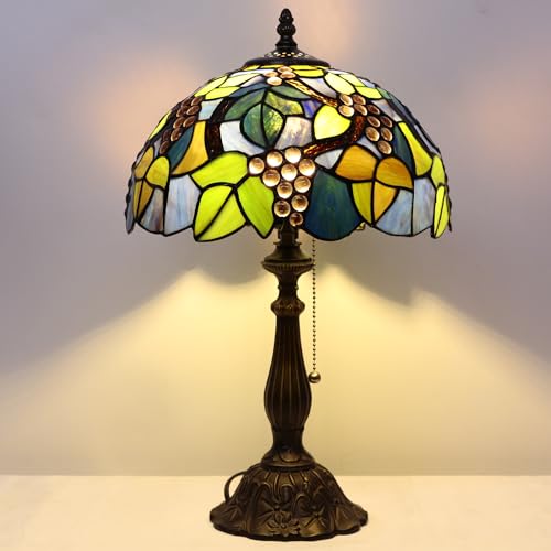 Stained Glass Table Lamp 12X12X19 Inch Sea Blue I491