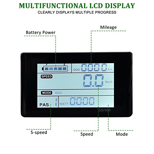 48V 1000W 26" Front/Rear Wheel Electric Bike Conversion Kit with LCD Display M6794
