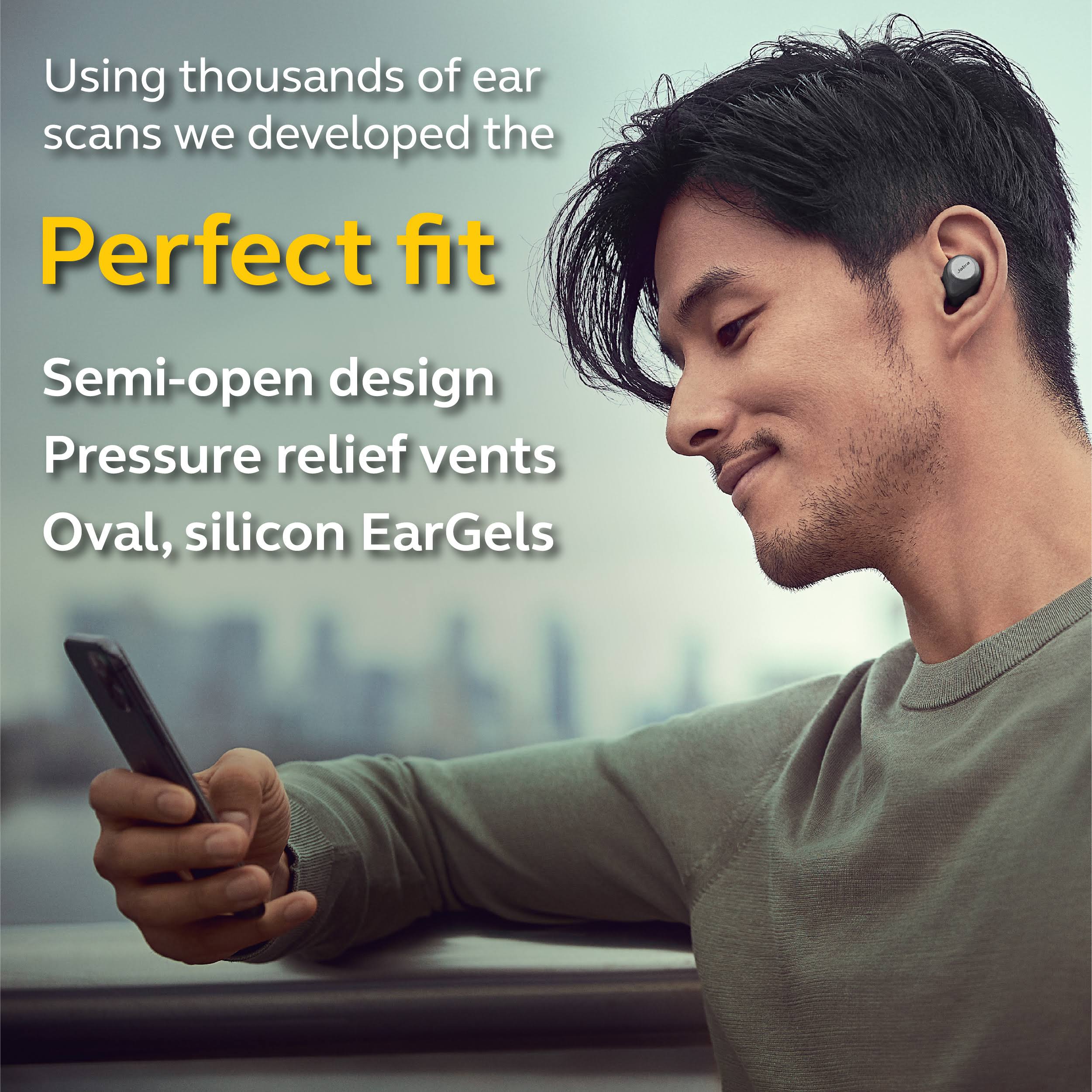 Titanium Black Bluetooth Wireless Noise-Canceling In-Ear Earphones O172096