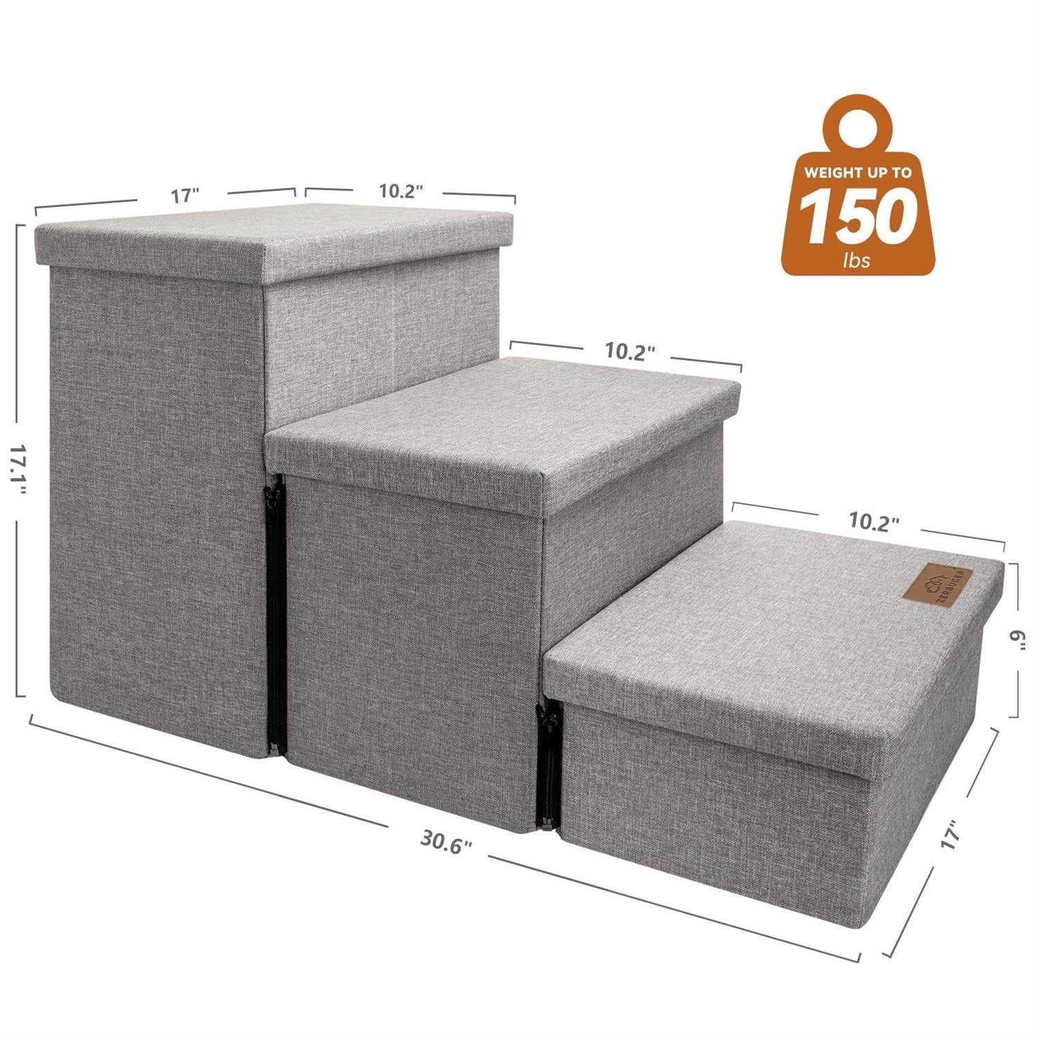 Foldable Pet Stairs with Storage T8929