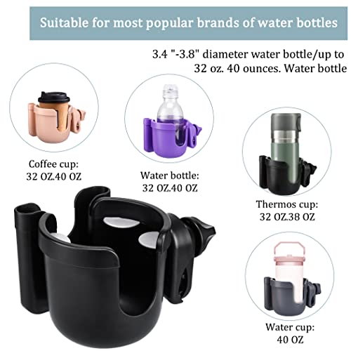 2-in-1 Cup Holder for Stroller, Bike, Wheelchair Q600
