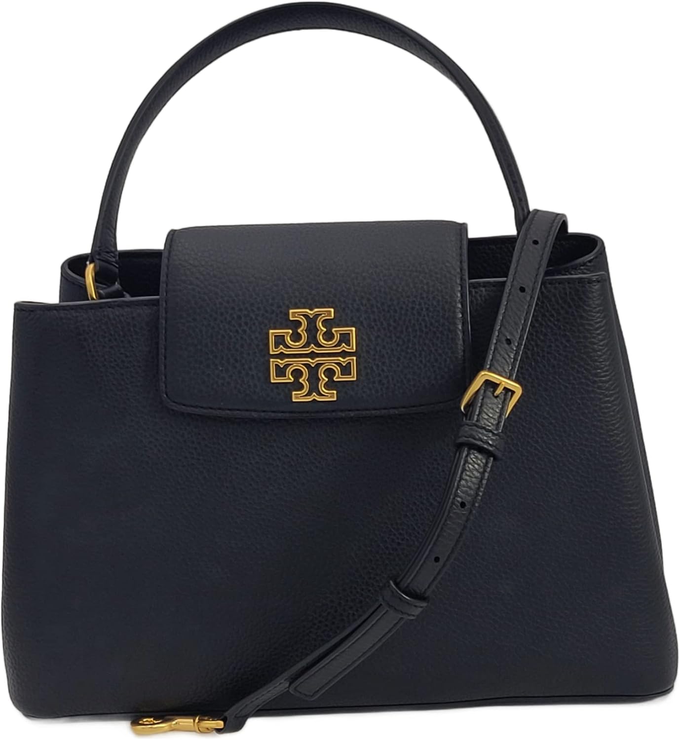 Black Pebbled Leather Satchel Bag Y120738